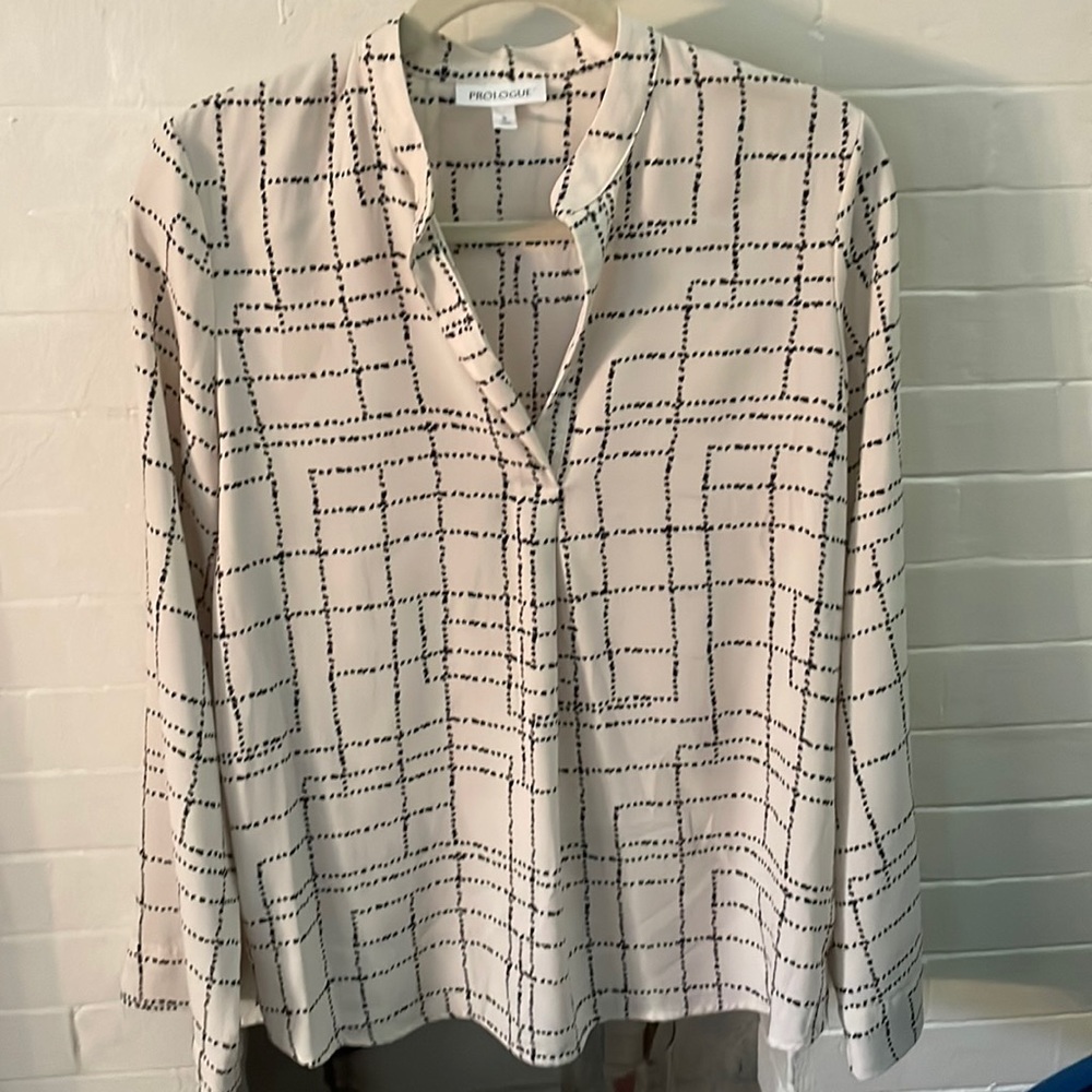 Prologue - cream and black blouse